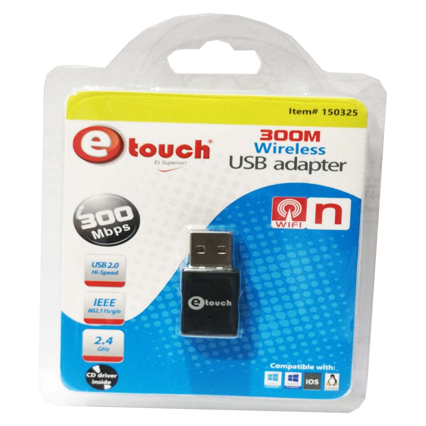 Adaptador inalambrico (Wifi) ETOUCH nano 300m