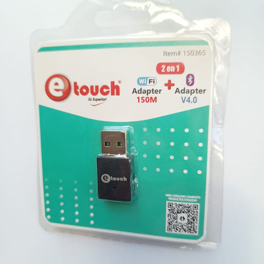 Adaptador inalambrico(Wifi) nano 150M mas Bluetooth ETOUCH