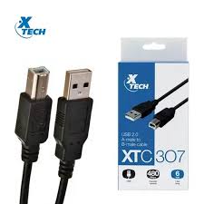 Cable USB 2.0 a Tipo B 1.8mts Xtech XTC307