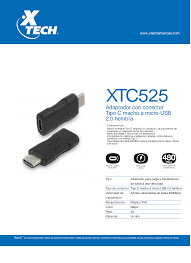 Convertidor Tipo C a Micro-USB Xtech XTC525